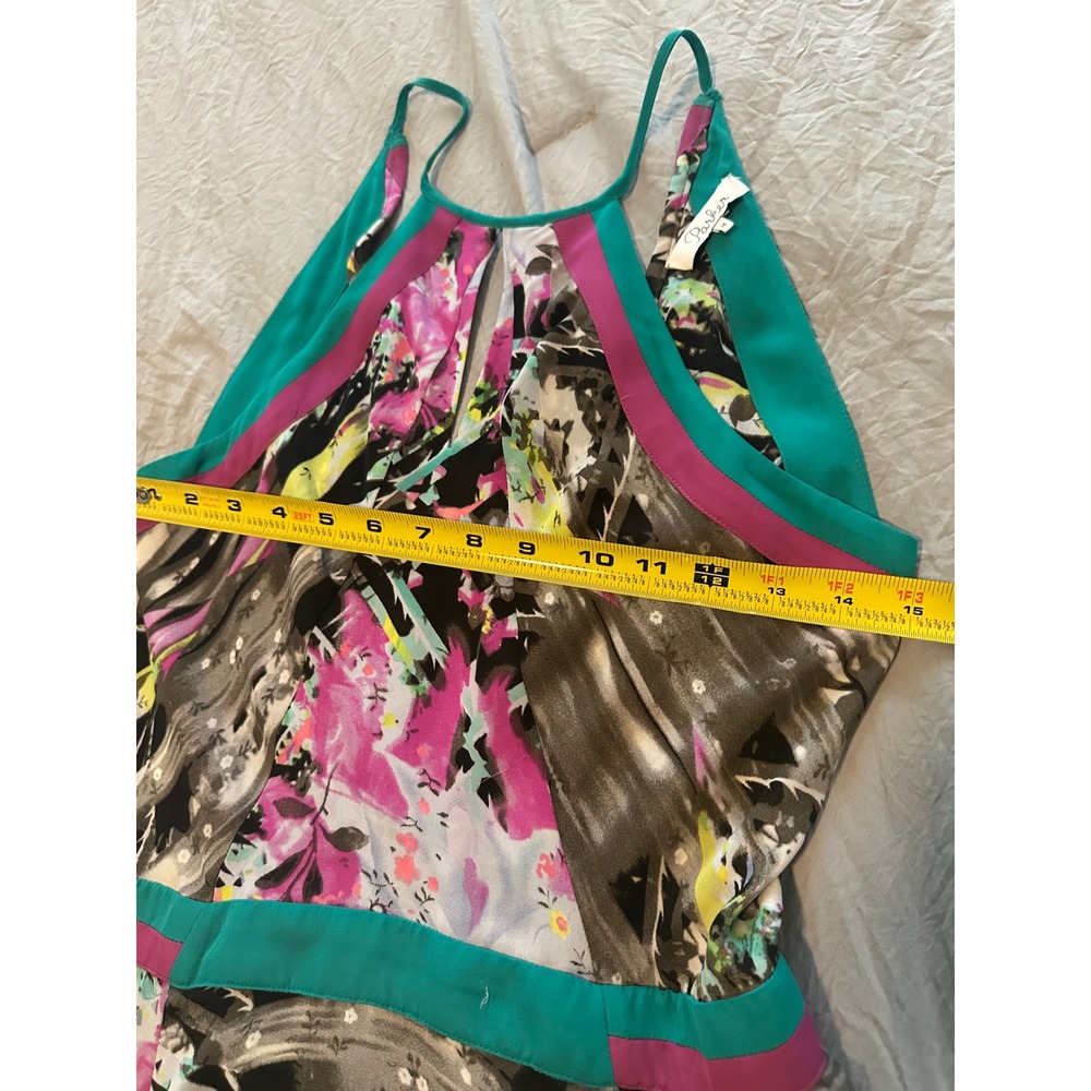 Parker Aurora Combo Maxi Dress size medium women's black teal pink - Picture 9 of 12